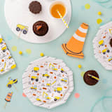 "Under Construction Small Plates - Pack of 8" - Party Plates and Bowls in multicolor by Jollity and Co