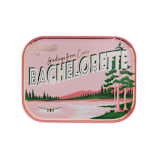 "Camp Bachelorette Postcard Dinner Plates - Set of 8" - Party Plates and Bowls in pink by Jollity and Co