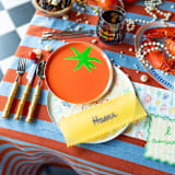"Le Dinner Tomato Dessert Plates - Set of 8" - Party Plates and Bowls in red by Jollity and Co