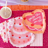 "You're The Cherry On Top Dinner Plates - Pack of 8" - Party Plates and Bowls in pink by Jollity and Co