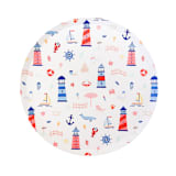 "Seaside Large Plates - Set of 8" - Party Plates and Bowls in multicolor by Jollity and Co