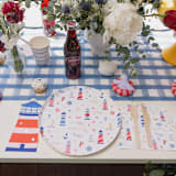 "Seaside Large Plates - Set of 8" - Party Plates and Bowls in multicolor by Jollity and Co