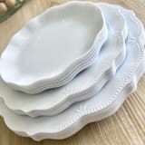"Vineyard Estate Dinnerware Set | Old Barn" - Party Plates and Bowls in white by Prêt-à-PartyNY