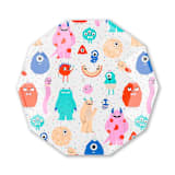 "Little Monsters Large Plates - Pack of 8" - Party Plates and Bowls in multicolor by Jollity and Co