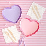 "BFF Large Plates - Set of 8" - Party Plates and Bowls in multicolorassorted-colors by Jollity and Co