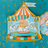 "Fun Fair Carousel Plates (8)" - Party Plates and Bowls in blue by MA FÊTE