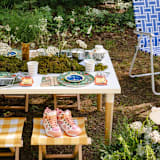 "Camp Explorer Compass Small Plates - Set of 8" - Party Plates and Bowls in blue by Jollity and Co