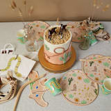 "Western Dinner Plates (x12)" - Party Plates and Bowls in multicolor by POP Party Supplies