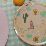 "Western Dinner Plates (x12)" - Party Plates and Bowls in multicolor by POP Party Supplies