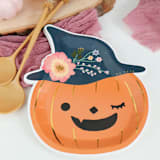 "Pumpkin Dessert Paper Plate - Pack of 8" - Party Plates and Bowls in orange by MA FÊTE