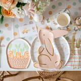 "Bunnies In The Garden Large "Bunny" Plates - Set of 8" - Party Plates and Bowls in multicolorassorted-colors by Jollity and Co