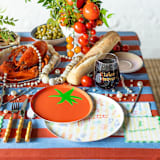 "Le Dinner Bon Appetit Dinner Plates - Set of 8" - Party Plates and Bowls in multicolor by Jollity and Co