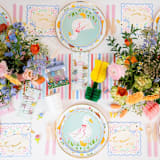 "Silly Goose Goose Small Plates - Set of 8" - Party Plates and Bowls in green by Jollity and Co