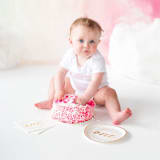 "Gold Onederland Dessert Plates - Pack of 8" - Party Plates and Bowls in white by Jollity and Co