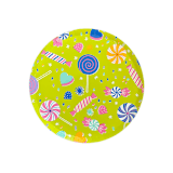 "It's A Birthday Candy Small Plates - Set of 8" - Party Plates and Bowls in yellow by Jollity and Co