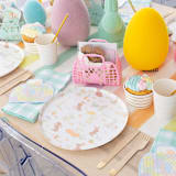 "Bunnies in the Garden Large Plates - Set of 8" - Party Plates and Bowls in multicolorassorted-colors by Jollity and Co