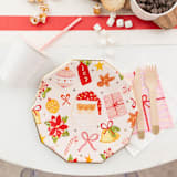 "Joy Large Plates - Set of 8" - Party Plates and Bowls in red by Jollity and Co