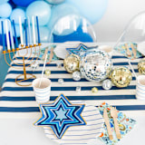 "Festival of Lights "Star" Small Plates - Set of 8" - Party Plates and Bowls in blue by Jollity and Co