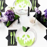 "Poison Apple Dinner Plates - Set of 8" - Party Plates and Bowls in green by Jollity and Co