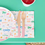 "Surf's Up Small Plates - Set of 8" - Party Plates and Bowls in multicolor by Jollity and Co