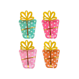 "Jingle All the Way Present Plates - Set of 12, 4 of Each Color Per Pack" - Party Plates and Bowls in multicolor by Jollity and Co