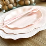"Vineyard Estate Dinnerware Set | Blush Rose" - Party Plates and Bowls in pink by Prêt-à-PartyNY