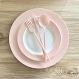 "Ballerina Dinnerware Set | Pink Pearl" - Party Plates and Bowls in pink by Prêt-à-PartyNY