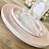 "Ballerina Dinnerware Set | Pink Pearl" - Party Plates and Bowls in pink by Prêt-à-PartyNY