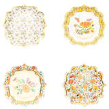 "Tea Party Dinner Plates (8)" - Party Plates and Bowls in multicolorassorted-colors by MA FÊTE