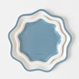 "Signature Dessert Plates, Blue (4)" - Party Plates and Bowls in blue by MA FÊTE