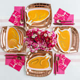 "Turkey Dinner Plates - Set of 12" - Party Plates and Bowls in orange by Jollity and Co