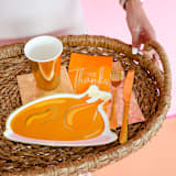 "Turkey Dinner Plates - Set of 12" - Party Plates and Bowls in orange by Jollity and Co