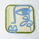 "Art Party Dessert Plates" - Party Plates and Bowls in multicolor by POP Party Supplies