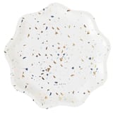 "Terrazzo Dinner Plates (8)" - Party Plates and Bowls in white by MA FÊTE
