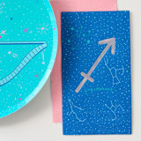 "Zodiac Sagittarius Dinner Plates - Set of 8" - Party Plates and Bowls in blue by Jollity and Co