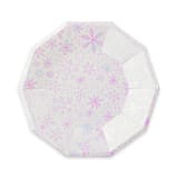 "Frosted Large Plates - Set of 8" - Party Plates and Bowls in pink by Jollity and Co