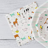 "On the Farm Small Plates - Pack of 8" - Party Plates and Bowls in multicolor by Jollity and Co