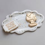 "Terrazzo Mini Trays (4)" - Party Plates and Bowls in white by MA FÊTE