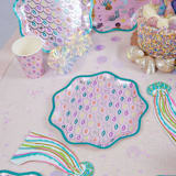 "Mermaid Dinner Plates - Pack of 8" - Party Plates and Bowls in pink by MA FÊTE