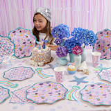 "Mermaid Dinner Plates - Pack of 8" - Party Plates and Bowls in pink by MA FÊTE