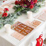 "Baking Spirits Bright Tall Dark Brown Gingerbread House Plates - Set of 8" - Party Plates and Bowls in brown by Jollity and Co