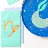 "Zodiac Capricorn Dinner Plates - Set of 8" - Party Plates and Bowls in green by Jollity and Co