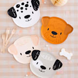 "Bow Wow Large Plates - Pack of 8" - Party Plates and Bowls in multicolor by Jollity and Co
