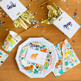 "Into the Wild Small Plates - Pack of 8" - Party Plates and Bowls in multicolor by Jollity and Co