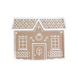 "Baking Spirits Bright Gingerbread House Large Plates - Set of 8" - Party Plates and Bowls in brown by Jollity and Co