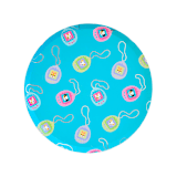 "Y2K Pixel Pals Dessert Plates - Pack of 8" - Party Plates and Bowls in blue by Jollity and Co