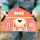 "On the Farm Large Plates - Pack of 8" - Party Plates and Bowls in red by Jollity and Co