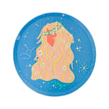 "Zodiac Virgo Dinner Plates - Set of 8" - Party Plates and Bowls in green by Jollity and Co