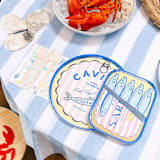 "Le Dinner Sardine Can Dinner Plates - Set of 8" - Party Plates and Bowls in multicolor by Jollity and Co