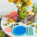 "Le Dinner Blueberry Dessert Plates - Set of 8" - Party Plates and Bowls in blue by Jollity and Co
